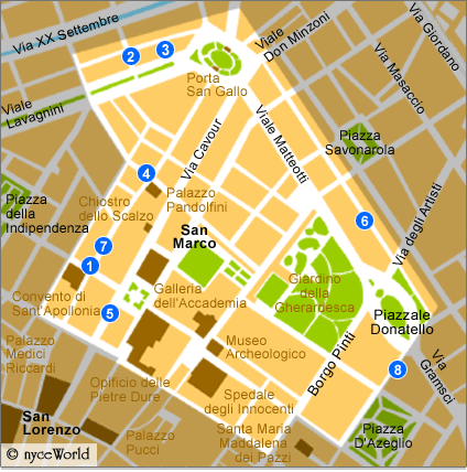 map of Florence hotels