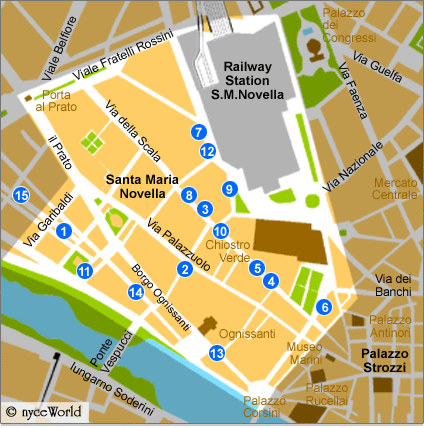 map of Florence hotels