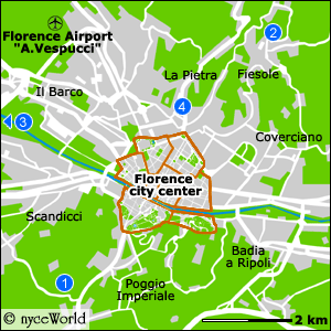 map of Florence hotels